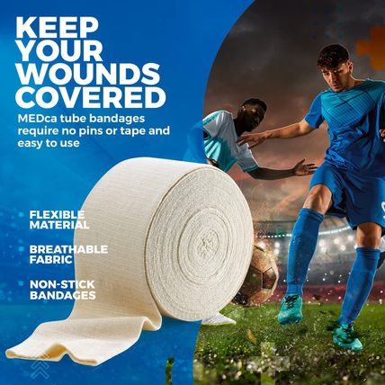 Elastic Tubular Support Bandage Size F, 10M Box - Natural Color (4" X 33 Feet) f