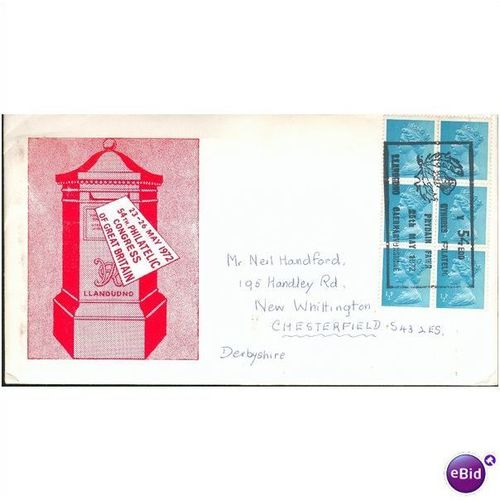 GB Cover 1972 - 54th Philatelic Congress GB Llandudno 2