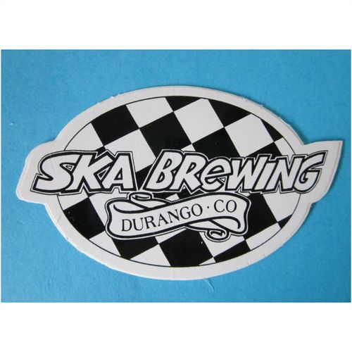 SKA Brewing Company Small oval beer sticker Durango Colorado