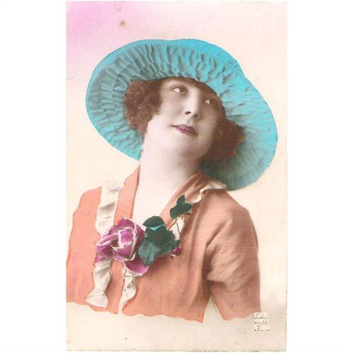 CARTE POSTALE - MODE - FEMME A CHAPEAU - REF 39