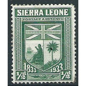 Sierra Leone 1933 SG168 1/2d Green Mounted Mint ... .