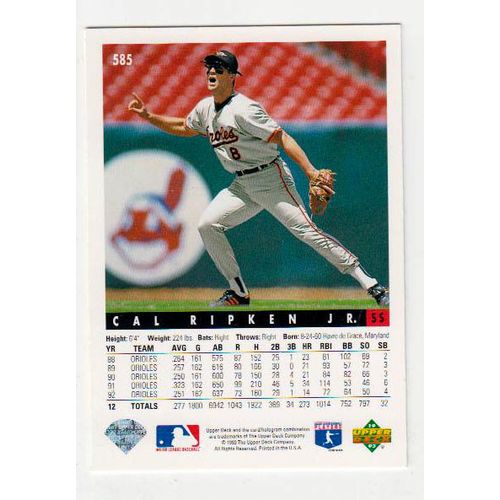 1993 Upper Deck baseball Cal Ripken Jr. #585 NM - HOF-Orioles