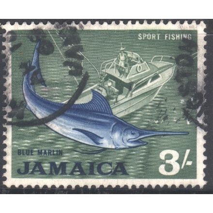Jamaica 1964 - SG229b - 3/- blue/green - Blue Marlin (Sport Fishing) - used