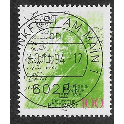 GER 1994 100pf 'THEODOR FONTANE' FINE USED (EBID54-563)