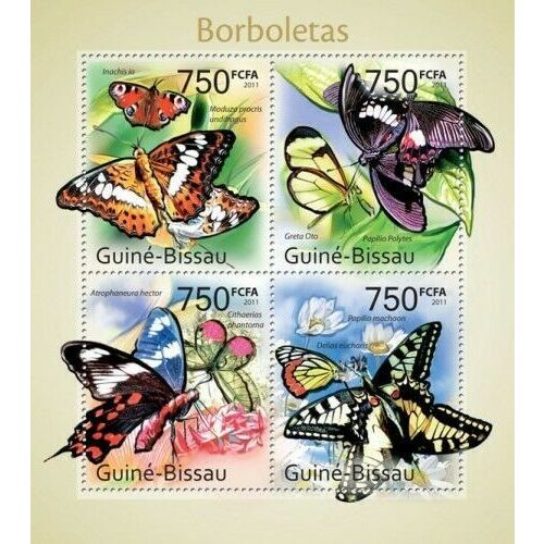 GUINE BISSAU 2011 SHEET MNH BUTTERFLIES PAPILLONS SCHMETTERLINGEN BORBOLETAS 4