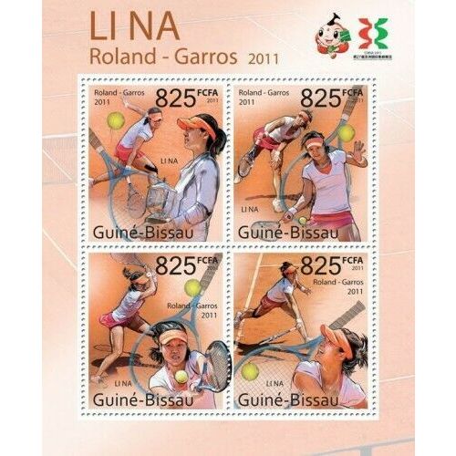 GUINE BISSAU 2011 SHEET MNH LI NA ROLAND GARROS TENNIS TENIS SPORTS DEPORTES 4