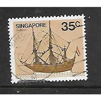 SINGAPORE 1980 SHIPS 35c GALLEON SG 370 FINE USED
