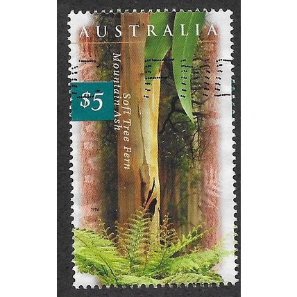 AUS 1996 $5.00 'SOFT TREE FERN' FINE USED (EBID68-136)