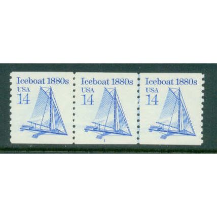 2134 14c Iceboat Very Fine MNH Dry Gum PNC 1/3 W0410