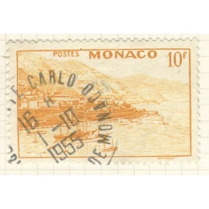 Monaco 1949 - 10f orange - Monaco Harbour Entrance - used