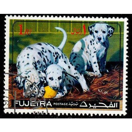 Fujeira 1971 Dog Puppies 1R Used Stamp