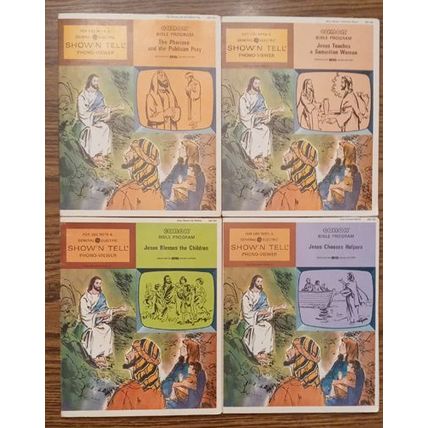 LOT of 7: Show N Tell Religious Records and Film Strips : Lot # 9 FREE Shipping