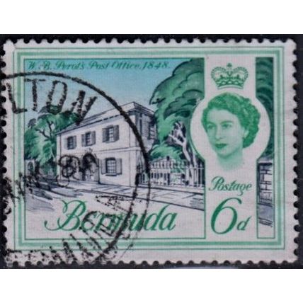 BERMUDA, 1962-68 6d Perot's Post Office, SG 168 (Scott 180), used.