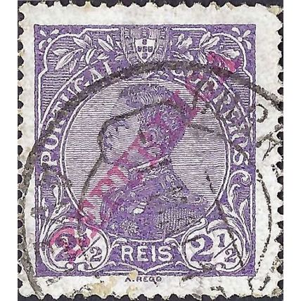PORTUGAL, King Manuel II, Republica, violet 1910, 2½reis