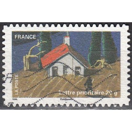 France 2011 Michel 5055I O Cote (2015) 0.60 € Fête du timbre Maison dans champs