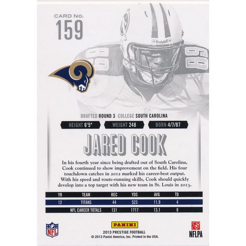 2013 Panini Prestige Football 159 Jared Cook