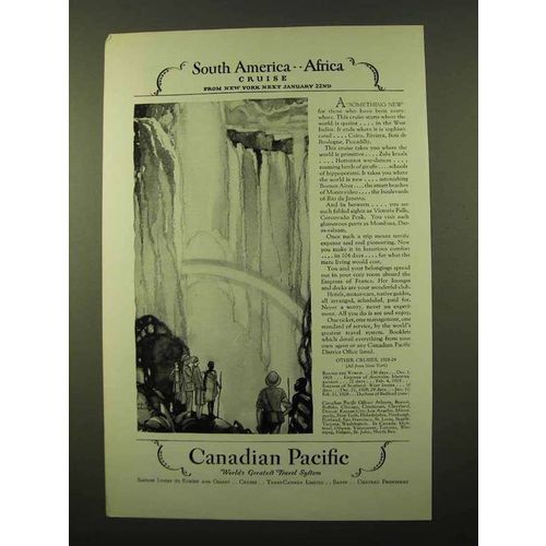 1928 Canadian Pacific Cruise Ad - South America