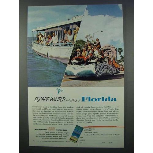 1962 Florida Tourism Ad - Escape Winter