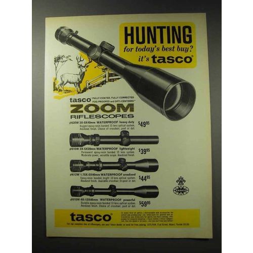 1969 Tasco Scopes Ad - #620W; 610W; 612W; 616W