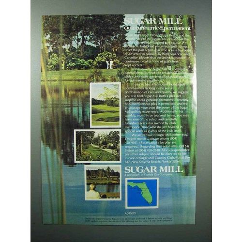 1978 Sugar Mill Florida Ad - Quiet, Unhurried