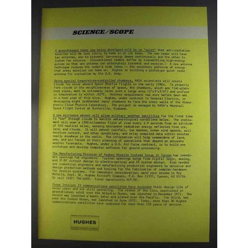 1980 Hughes Aircraft Ad - Ground-Based Radar