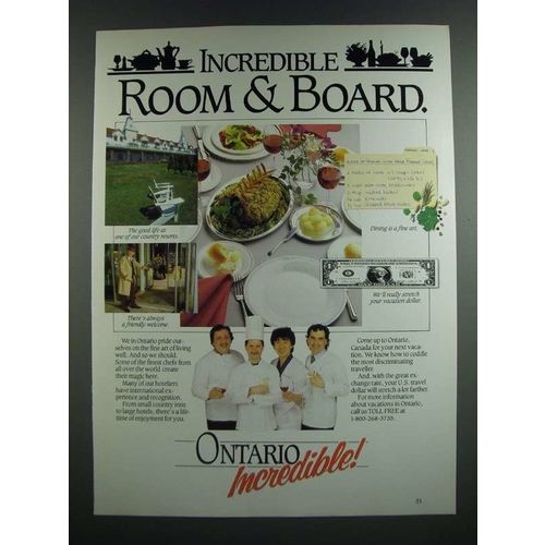 1986 Ontario Canada Ad - Incredible Room & Board