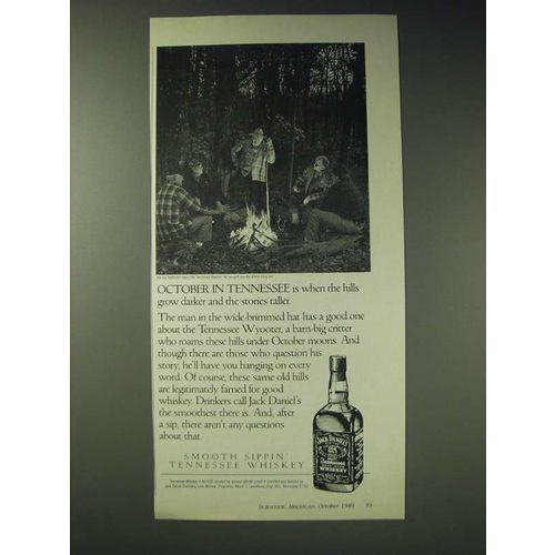 1989 Jack Daniel's Whiskey Ad - October in Tennessee is when the hills grow