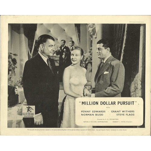 MILLION DOLLAR PURSUIT Penny Edwards, Grant Withers F-O-H Stills (7)