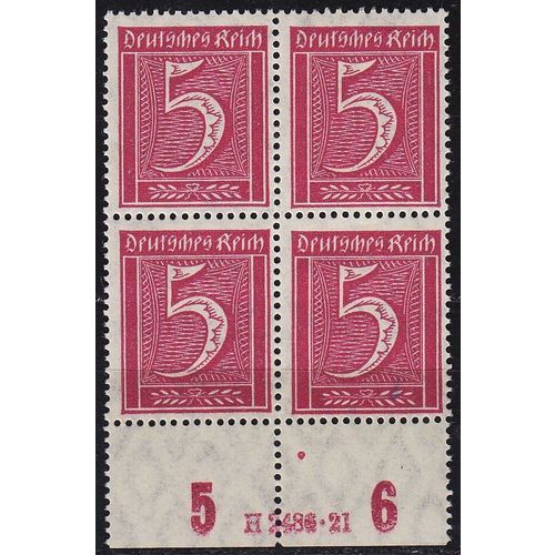 GERMANY REICH [1921] MiNr 0158 HAN ( **/mnh ) [01] 4er