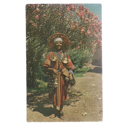 WATER SELLER, MOROCCO, MAROC.. used postcard 1958 postmark =