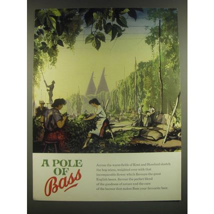 1965 Bass Beer Ad - A pole of Bass