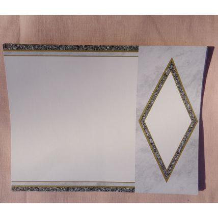 Gray Marble Tri-fold Brochure Paper Stationery 45 Pieces Promotion Craft 016
