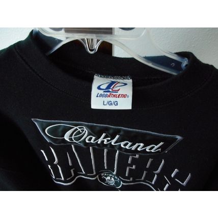 Sweat Shirt Oakland Raiders Logo Athletic brand LARGE 50/50 USA Black