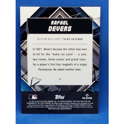 2022 Topps Fire Flame #11 Rafael Devers