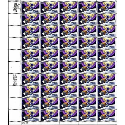 Skylab Complete Sheet Fifty 10 Cent Postage Stamps Scott 1529