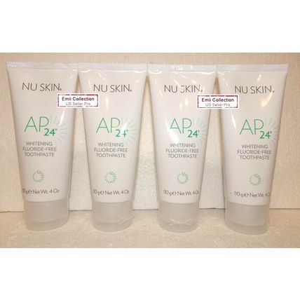 Nu Skin Nuskin AP 24 Whitening Fluoride-Free Toothpaste 4oz 110g (4 Tubes) New
