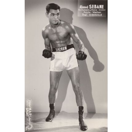 Ahmed Sebane Algerian French Boxing Champion Management Photo Card