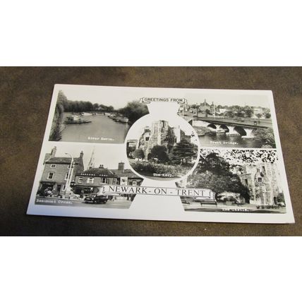 A.W Bourne Real photographic Postcard - Newark on Trent scenes - Nottinghamshire