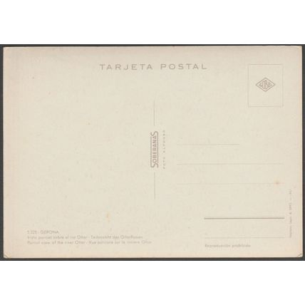 Vista Parcial Sobre el Rio Oñar, Gerona, 1961 - Soberanas Tarjeta Postal