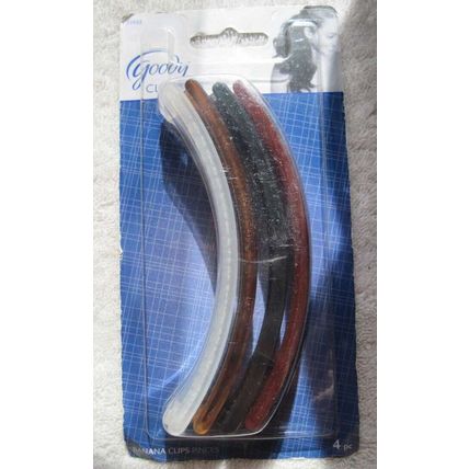Goody 4.5" 5" Plastic Shelli Banana Clips Hair Updo Frosted Black Brown Tortoise