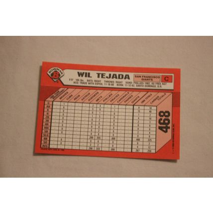 Wil Tejada 1989 Bowman TIFFANY NO. 468