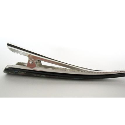 Abalone shell effect acrylic and metal alligator hair claw clip clamp