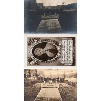 Grave Of Military Dead Belgium Nurse Cavell Execution WW1 3x 1915 Postcard s