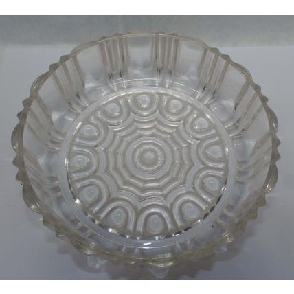 Vintage Anchor Hocking Clear Pressed Glass Candy Nut Dish No Lid Web