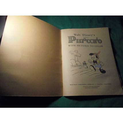 Very RARE 1939 PINOCCHIO COLORING BOOK!! Fantastic Condition!! $25.00 obo!