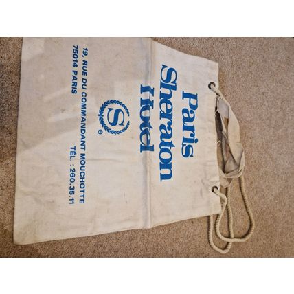 Vintage Sheraton Paris Hotel Bag