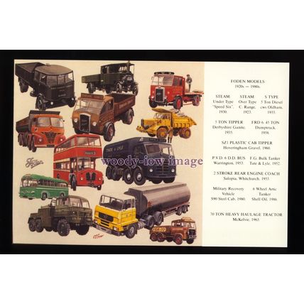tm6654 - Lorries, Foden Models, 1920 to 1980 - Artist - G.S.Cooper - postcard