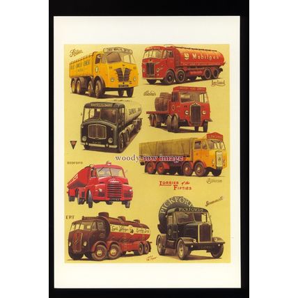 tm6653 - Lorries of the 1950 - Artist - G.S.Cooper - postcard
