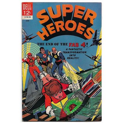 Super Heroes #4 (1967) *Dell Comics / Cover Art By Sal Trapani / Final Issue*