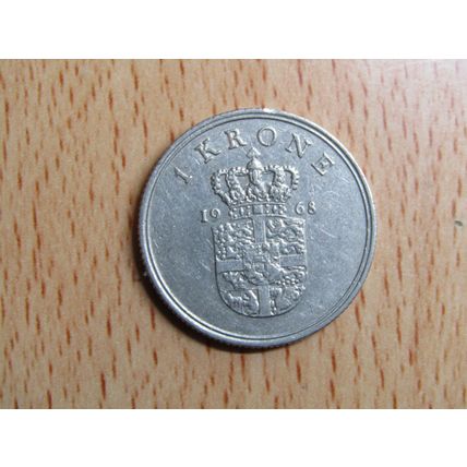 Denmark 1968 1 Krone Coin